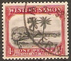 Samoa 1935 1s Violet and brown. SG186.